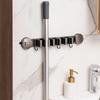 Suction Cup Installation Broom Storage Rack with Hook Bathroom Rack Mop Clip  Cleaning Tool Storage