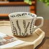 Ins Simple Nordic Ceramic Ins Wind Hand-painted Mug Pastoral Creative Personality Water Cup Coarse Pottery Coffee Cup