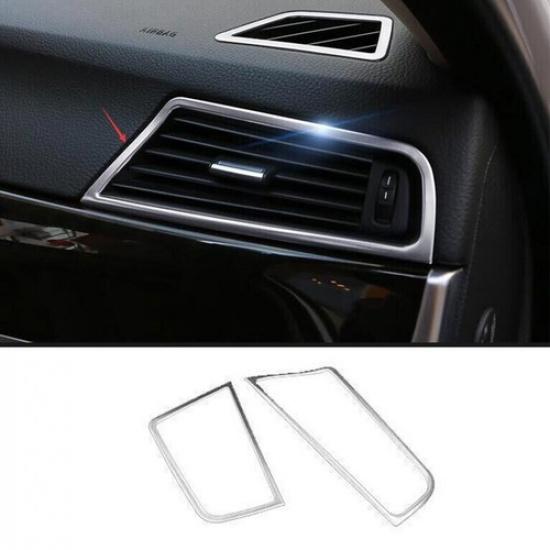 Cover Trim 11-2017 Console L&R Air Outlet Vent For BMW 5 Series Silver Titanium