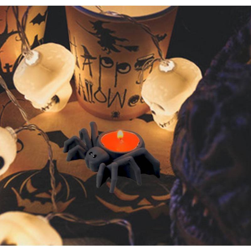 2025 Het Försäljning Ny 3D Spindel Ljus Dekorera Lämplig Halloween Skräcktema Ljus Silikonform Hemfest Form Dekorationsmaterial
