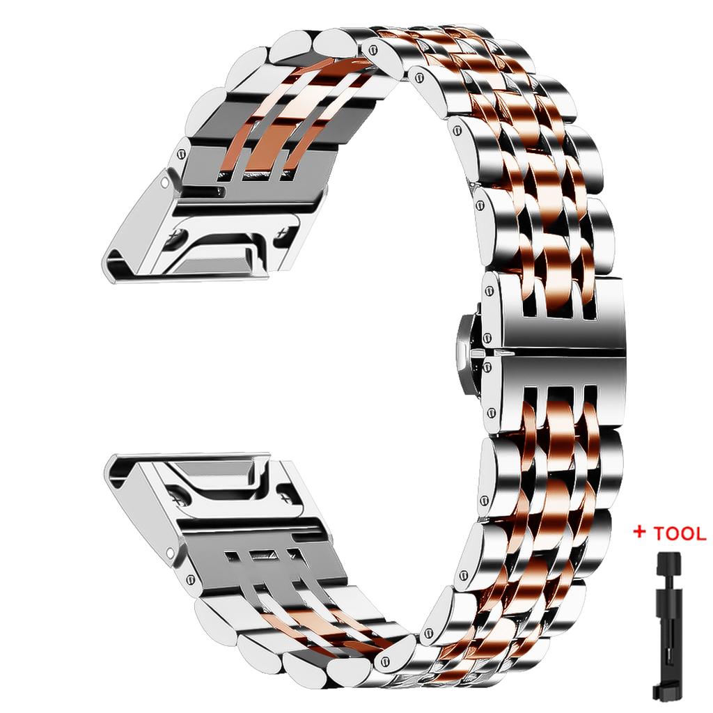 20 22 26mm Quickfit Watch Stainless Steel Strap For Garmin Fenix 8 7S 7x 7 6S 6X 6 Pro 5S 5X 935 945 Enduro Gen2 Metal Smartband