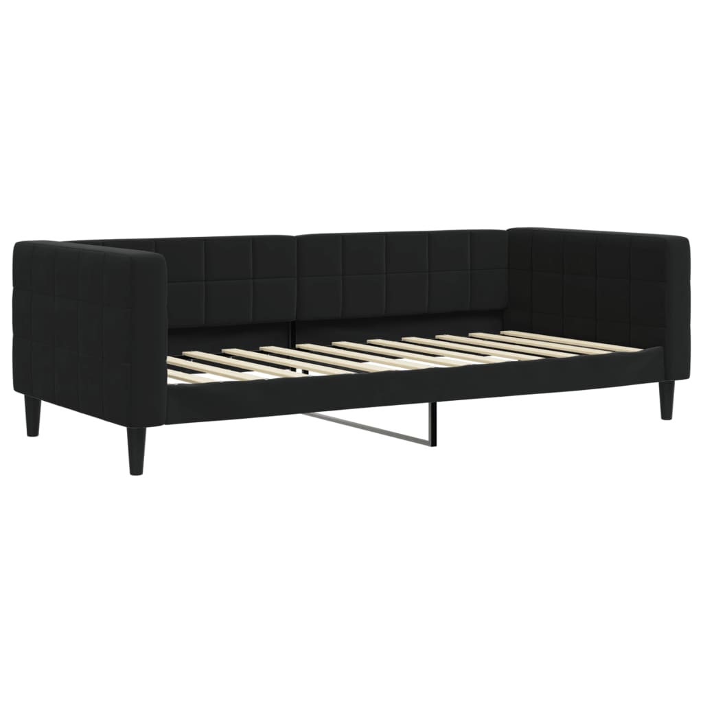 Daybed Black 90x200 Cm Velvet