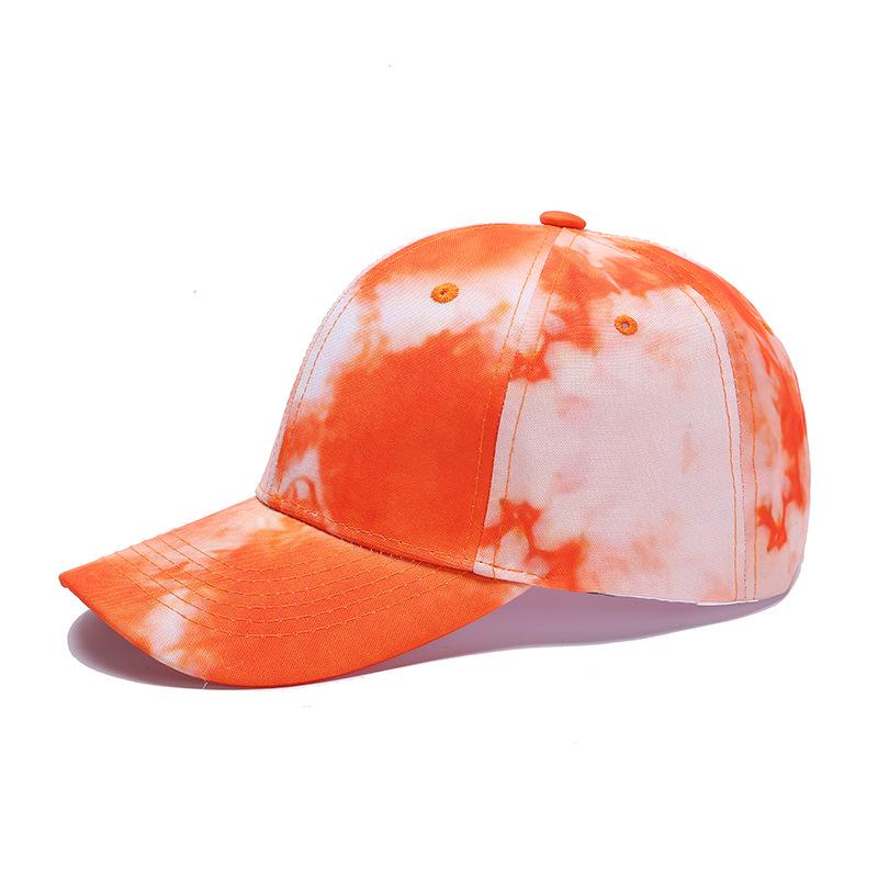 Kapelusz Hip-hop Tie Dye Ochrona przed Słońcem i Cień na Zewnątrz Czapka z Daszkiem Męska Kapelusz z Dziobem Kaczki Lato