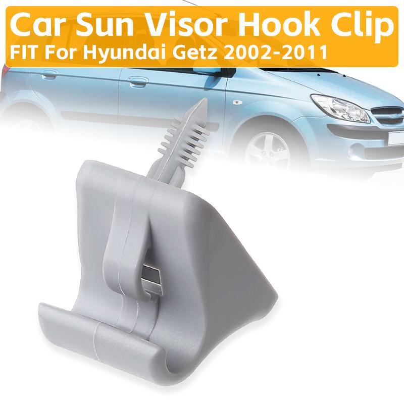 Auto Interior Sun Visor Clip Holder For Hyundai Getz 2002-2011 Front Left Right Car Inner Hook Bracket Hanger Grey 852351C300QS