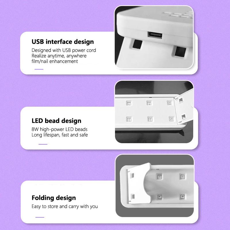 

УФ-лампа для ногтей Мини USB Портативная светодиодная лампа для отверждения геля и лака для ногтей Лампа для отверждения вспышки для салона дизайна ногтей Домашний сделай сам