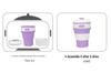 Silicone Folding Portable 350ml Cup – High-Temperature Resistant and Retractable for Outdoor Use