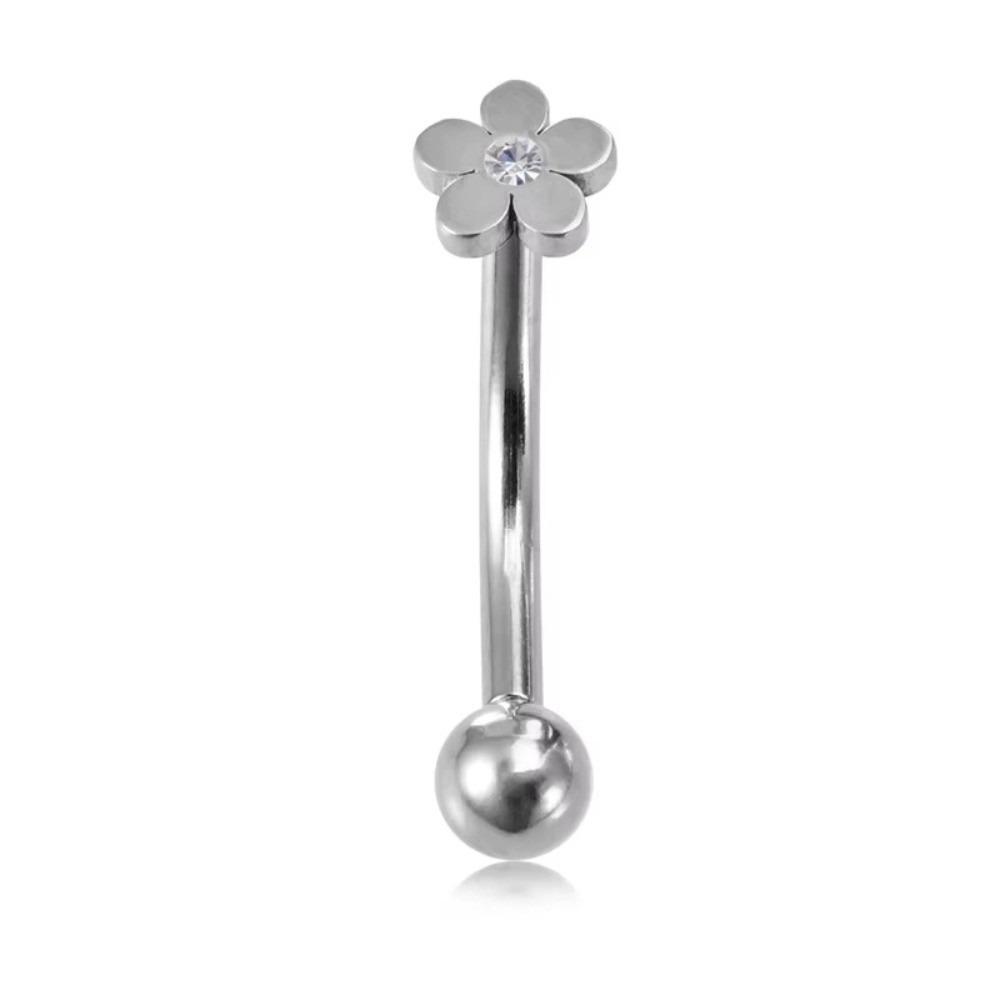 Star Curved Eyebrow Sticks Stainless Steel Punk Body Jewelry All-gender