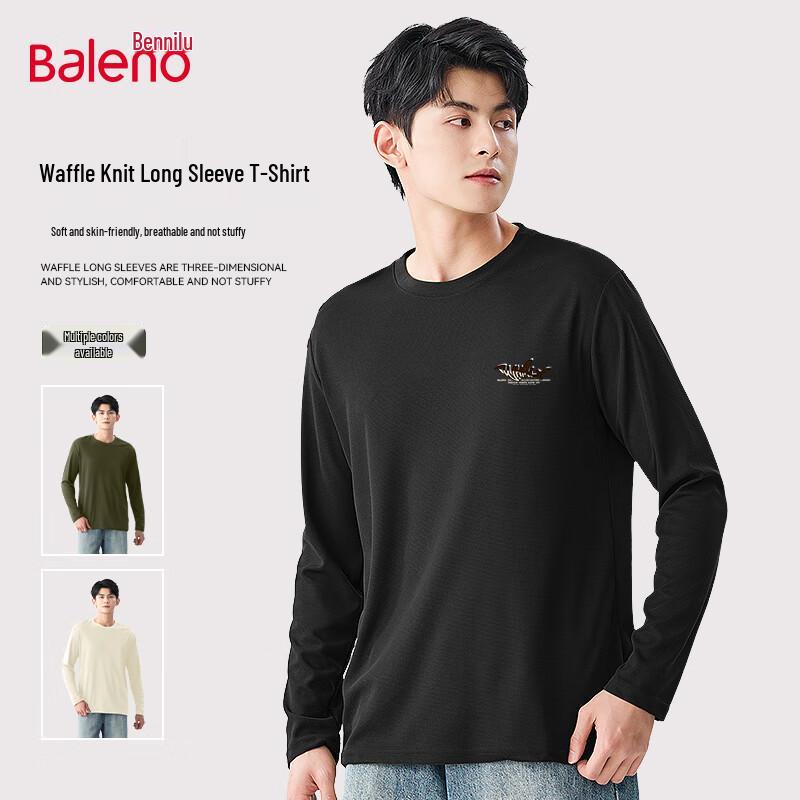 Baleno Men's Waffle Knit Long Sleeve T-Shirt