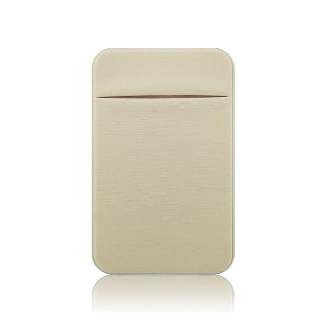 Elastic Stretch Lycra Adhesive Cell Phone ID Credit Card Holder Women Men Sticker Pocket Wallet Case