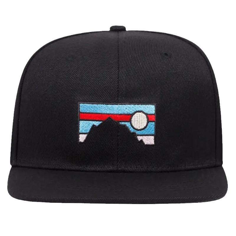2Pcs Mountain Embroidery Hip Hop Hat Small Spaceman Pendant Necklace Set Men's Sports Baseball Hat Women's Fashion Casual Sun Protection Shade Hat