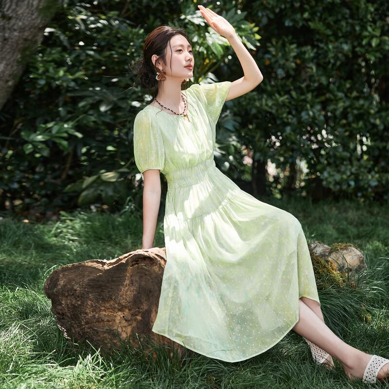 Pastoral Chiffon Long Dress