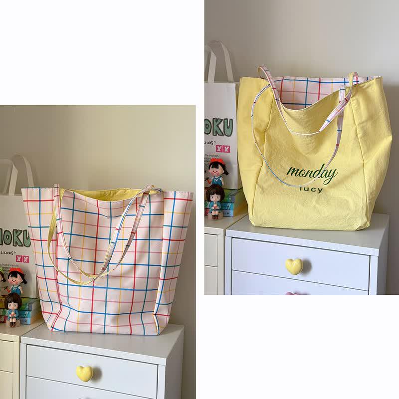 

Forty Thousand Miles Color-Block Canvas Tote Bag