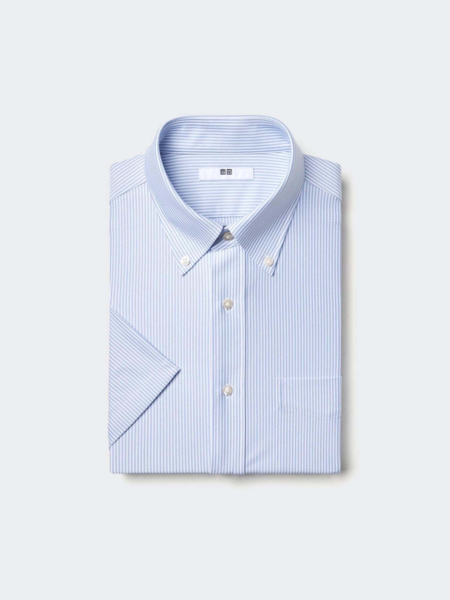 

Uniqlo Рубашка из джерси Dry Non Iron с коротким рукавом в полоску C 61 BLUE/MEN S