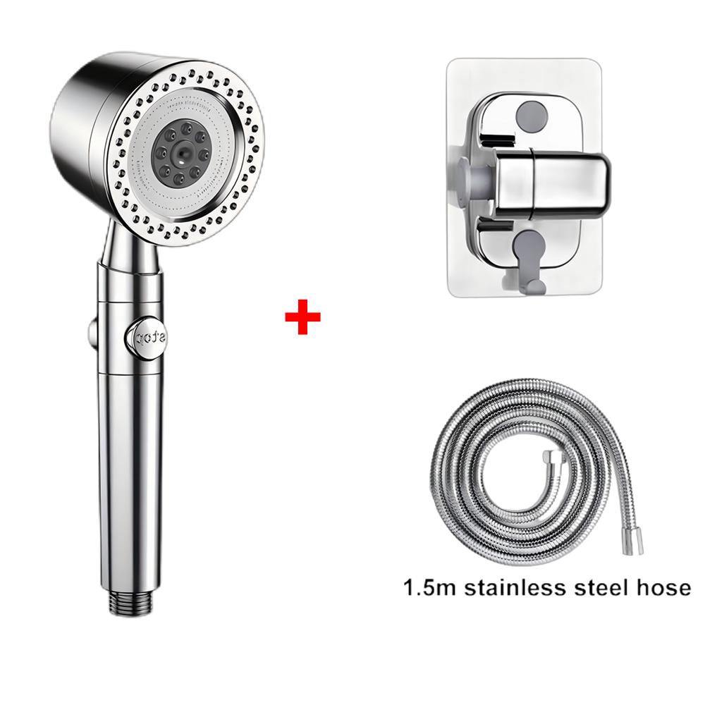 5 Modlu Püskürtmeli Su Tasarruflu Duş Başlığı ABS El Tipi Spa Duş Başlıkları Yüksek Akışlı Taşınabilir Banyo Filtresi Duş Musluğu Başlık Seti