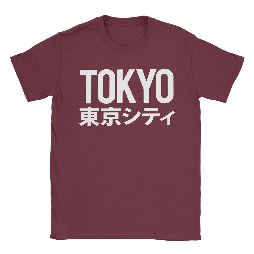 Vintage Tokyo City Japan Japanese TShirts for Men Round Neck 100 Cotton T Shirts  Short Sleeve Tees Plus Size Tops