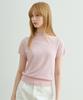 ARTID Linen Half-Neck Short-Sleeve Knit_Pink