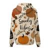 Women's Fashion Sweatshirt Printed Casual Hooded Sweatshirt With Pockets