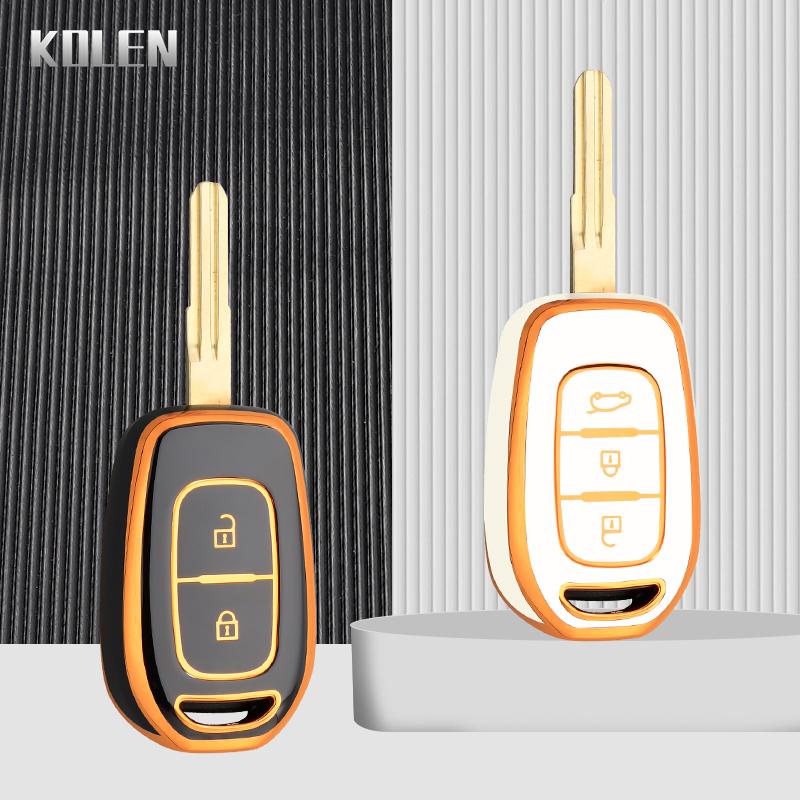 New Tpu Auto Key Fob Cover Case Housing Fit For Renault Kwid Traffic Symbol Fit For Dacia Sandero Logan Duster Remote Auto Accessories