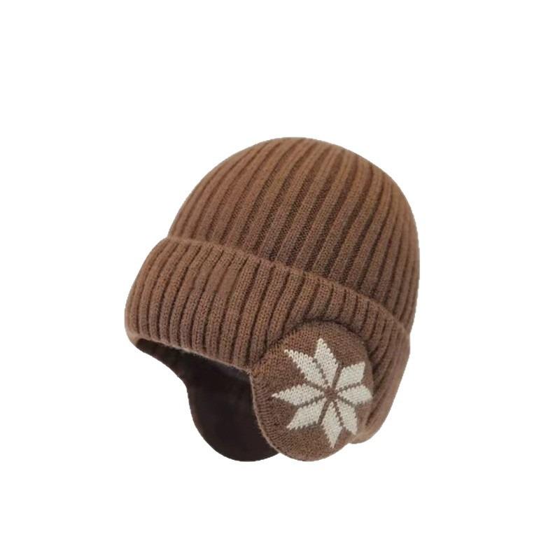 Hat Men's Plush Wool Hat Cycling Men's and Women's Outdoor Bag Head Windproof Thickened Winter Ear Protection Warm Knitting
