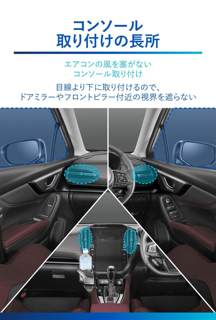 Carmate Car Drink Holder NZ823 Consoles Mounting Levorg (R2.11~) / WRX S4 (R3.11~) Dark Cast Metallic
