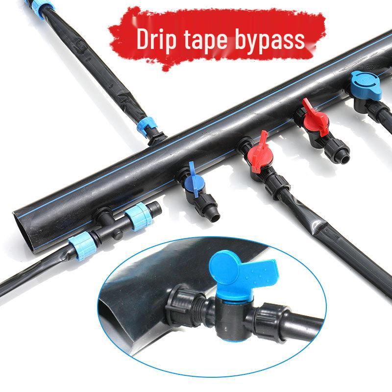 16mm Drip Tape Valve Connector with Locking Buckle Tee Fitting
