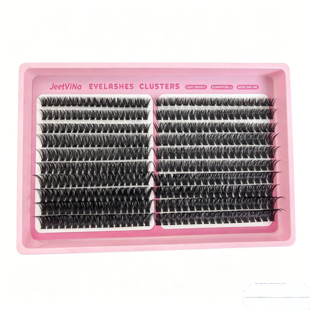False Eyelash Set Glue Single Cluster Dense Glue-Free Exaggerated Super Long Whole Large Capacity Eyelash Book