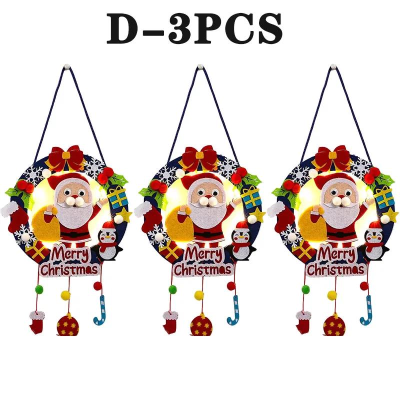 DIY Christmas Wreath Craft Kit for Kids with Light Up Decorations Create Your Own Lighted Holiday Ornament for Christmas Decor