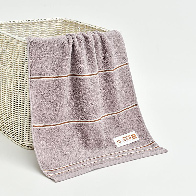 Jieliya Antibacterial Pure Cotton Face Towel, Soft & Thin, Solid Color, Adult Use