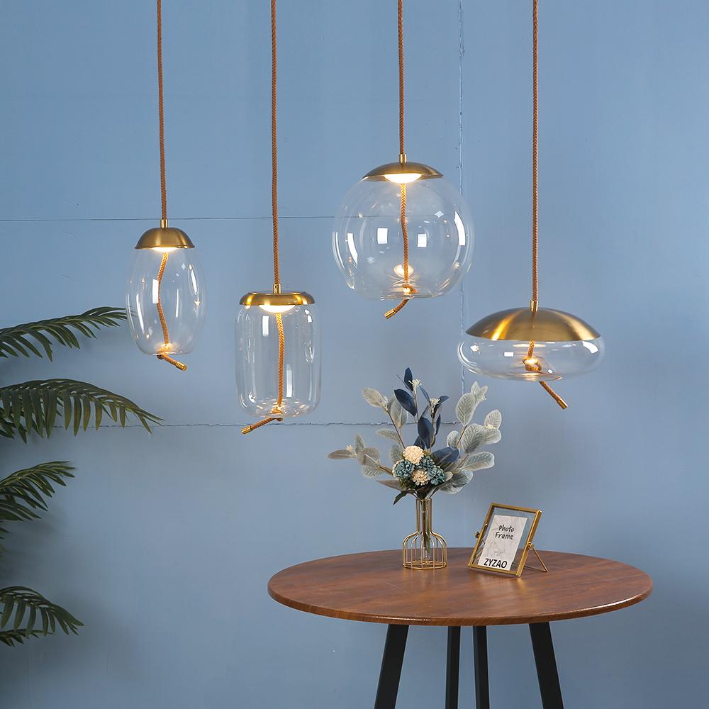 Scandinavian BROKIS Knot Pendant Lights Bedside Nordic Glass pendant lamp Lustre Luminaria Decor Hanging Lamp light fixtures