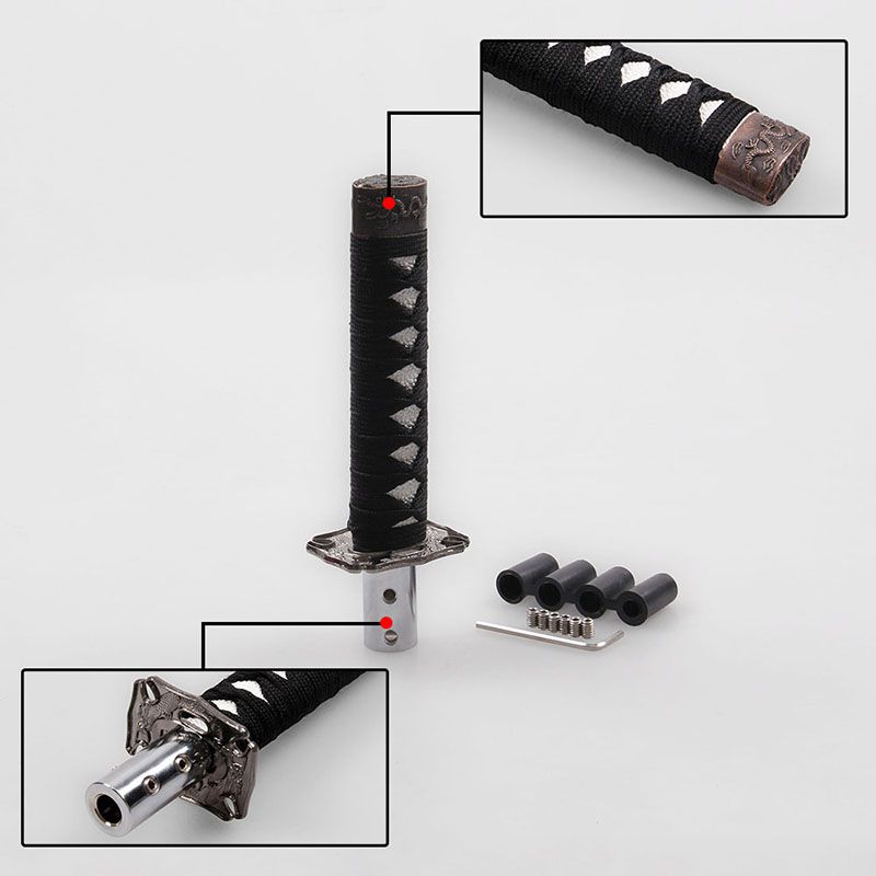 Elegante Universelle Samurai-Schwert-Schaltknauf Aus Hochwertigem Metall Mit 15cm Höhe