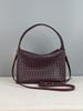 Women's 2026 Fashionable Woven Cowhide Shoulder Bag - Versatile & Simple Design