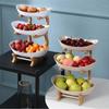 2/3 Layer Table Plates Dinnerware Wooden Kitchen Fruit Bowl with Floors Partitioned Dish Candy Cake Trays Fruit Plate Salad Bowl