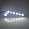 12V Car Daytime Running Lights DRL; Fog Lamps with 8 Pcs White LED Light Beads, Waterproof Bright Car Lights (1 Pair)
