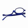 YoGu Klappbare Lesebrille mit aufklappbarer Lupe, Klare Schmink- & Lesebrille, Tragbare Alterssichtbrille mit Blaulichtfilter