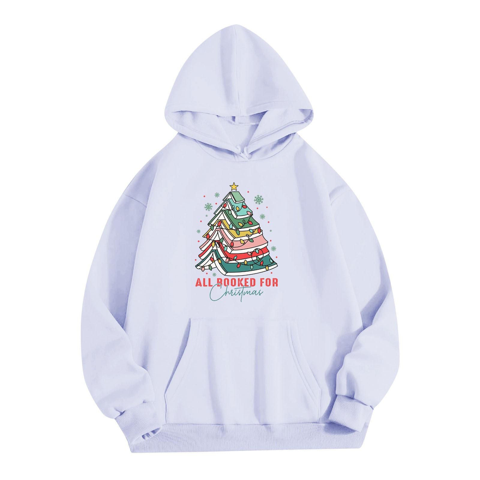 

Женская однотонная толстовка с капюшоном и длинным рукавом с принтом M белый