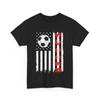 Soccer American Flag Shirt, Sports Lovers Soccer Player Women Men T-Shirt
