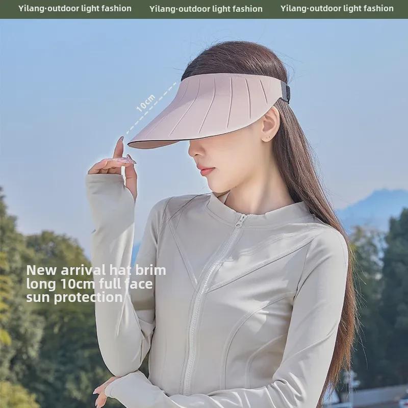 Breathable UV Protection Sun Hat with Large Brim and Face Cover for Outdoor Cycling