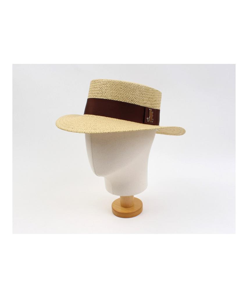 Yunibeosyeolkemiseuteuli Brown Line Beige Panama Hat Panama Hat