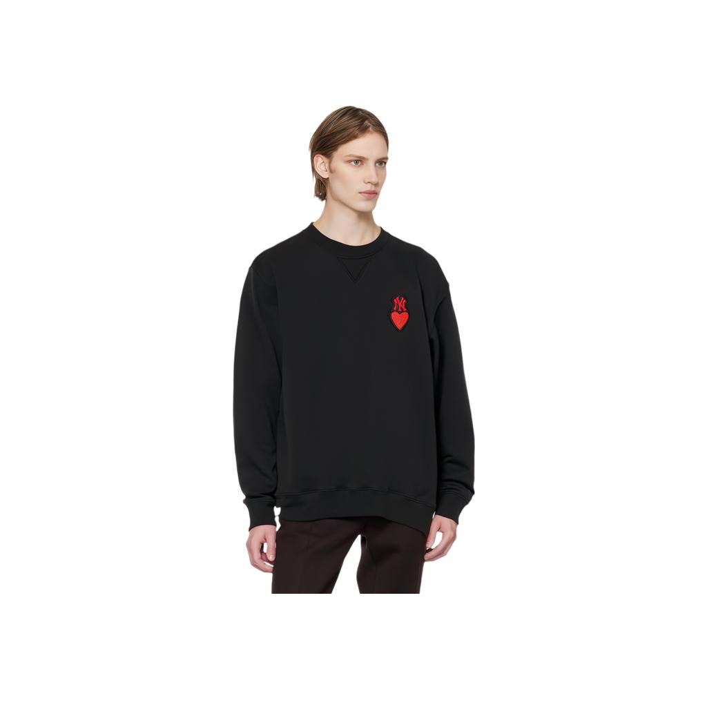 New MLB Love Heart Sweatshirts Unisex Black 3AMTH0234-50BKS