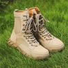 3570 Outdoor Mountaineering Boots Men's High Top Retro British Desert Tactical Boots Ami Kaji Tooling Martin Boots