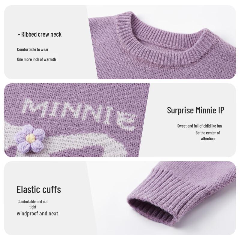 Disney Girls' Warm Winter Knit Sweater