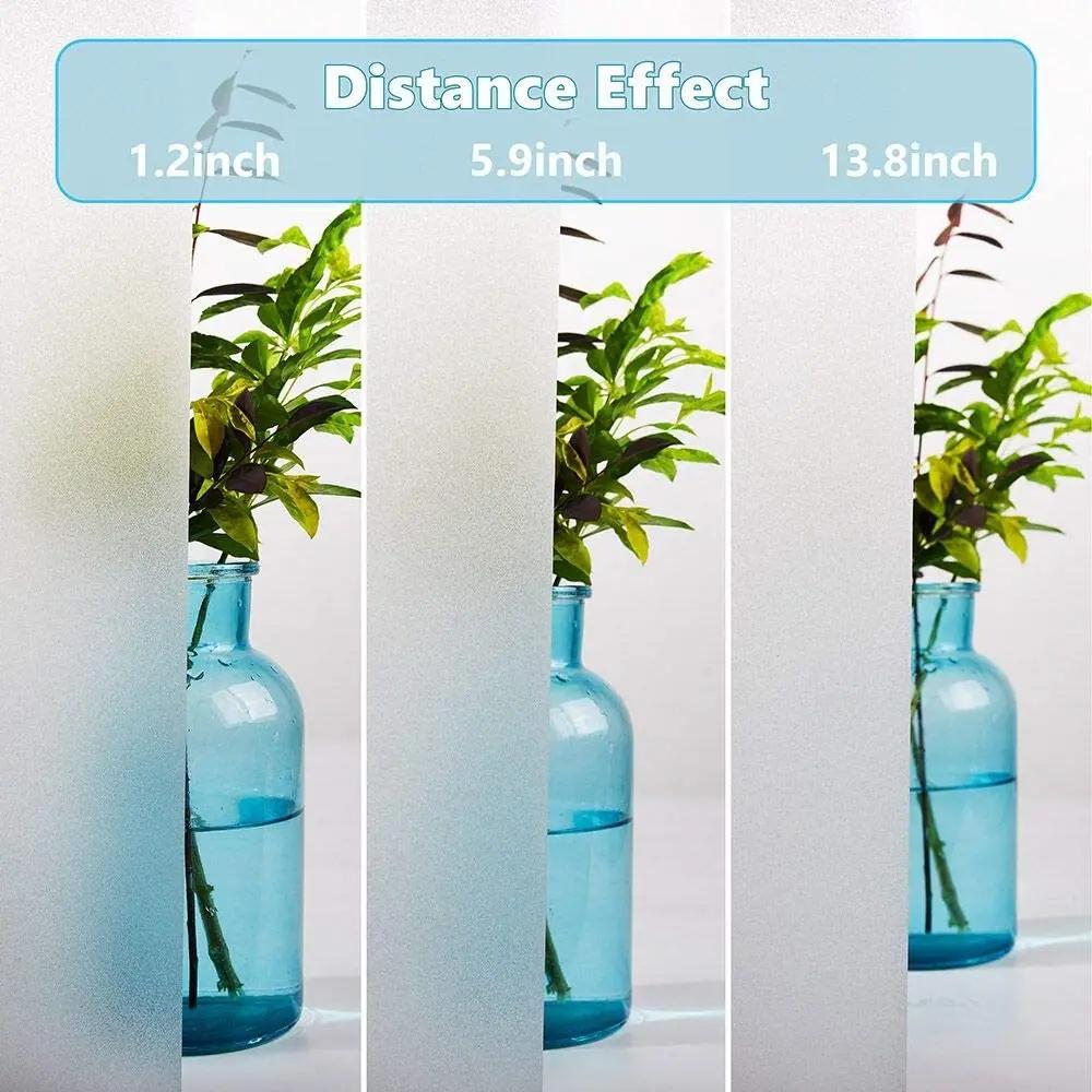 Crystal Pattern Window Film Privacy Film Frosted Glass Self-Adhesive Privacy Protection Window Stickers Anti-UV for Home Bedroom