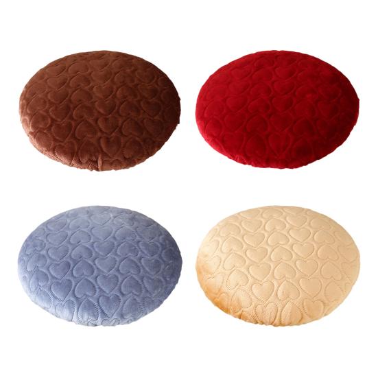 Rund krakkovertrekk Hjertepreget design Myk flanell Elastisk bånd Sklisikker setepute Stoltrekk Krakktilbehør