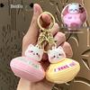 Adorable Cartoon Cat Flying Disc Keychain and Bag Charm
