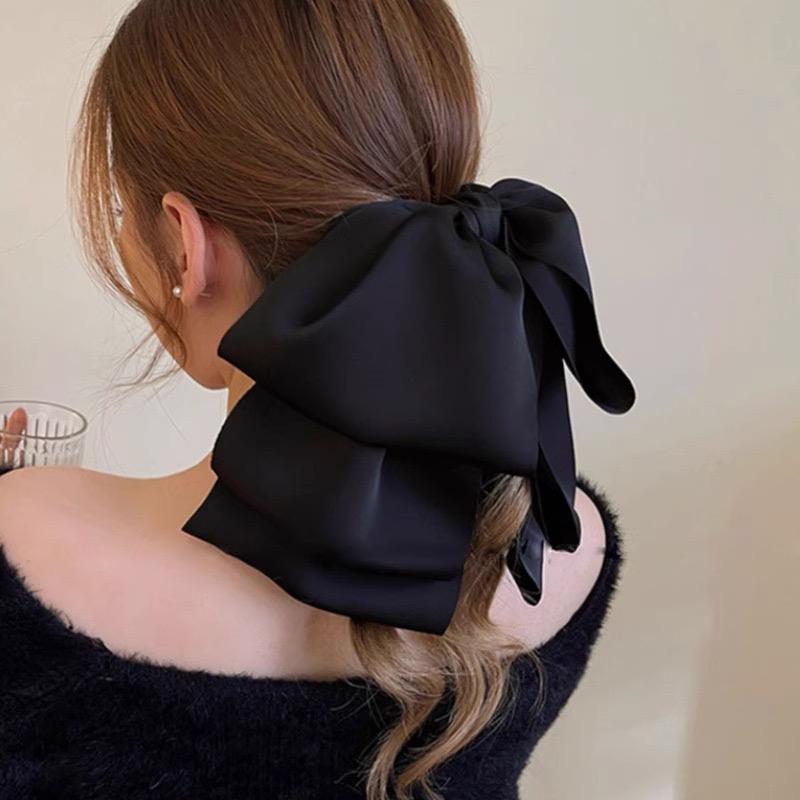 New Large Satin Bow Claw Clips For Women Fashion Hair Claw Hair Clamps Girls Hairpins Sweet Headwear Barrette Hair Accessories