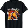 Just A  Who Loves Horses And Dogs Horse Riding Dog Lover T-Shirt