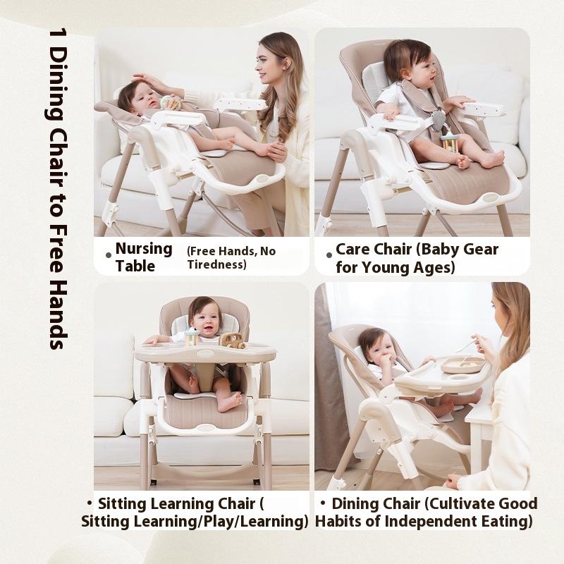 Baby Dining Chair Baby Eating Seat Household Movable Foldable Toddler Children's Meal