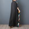 DIMANAF New Women 2025 Plus Size Summer Long Casual Dress Loose Linen Vintage Basic Maxi Dress 9863