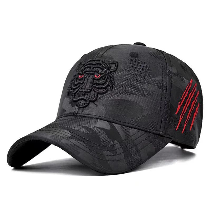Unisex Tiger Embroidery Baseball Caps Spring and Autumn Outdoor Adjustable Casual Hats Sunscreen Hat Sports Cap