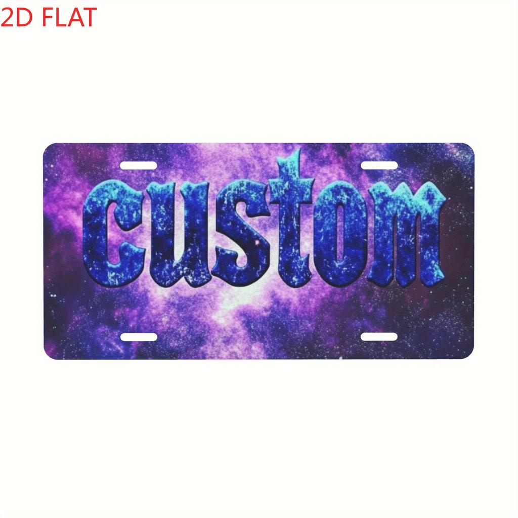 D FlatAluminum Art License Plate Decorative PanelDurable WeatherResistant Metal Frame